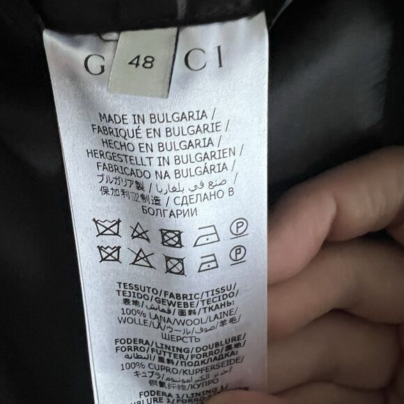 Gucci Uniform Men’s Suit Jacket Size 48 (38 US) Black - Picture 11 of 11